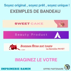 Bandeau Personnalisé avec réalisation d'une maquette simple